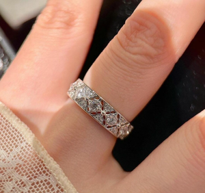 Antique Vintage Style Filigree Wedding Band Ring 925 Sterling Silver Wedding Ring <b>Other</b> <b>Diamond</b> <b>Jewelry</b> Gift For Her - Product Image 1