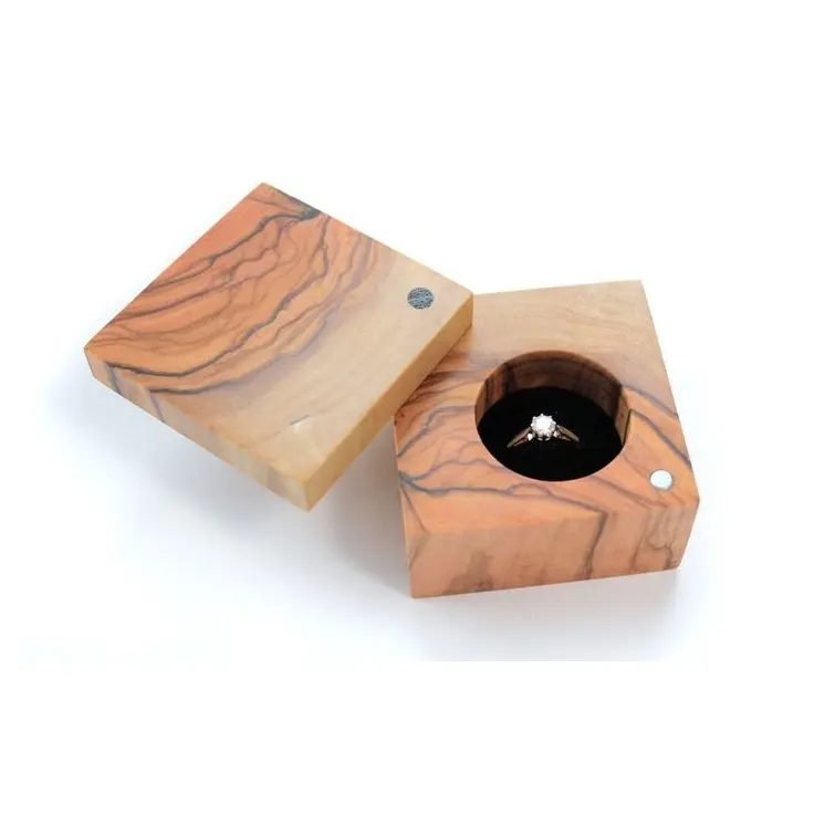 Wood Ring Box Fashion Competitive Price Jewellery Package Walnut Wood Custom Wedding Ring gift use box Upcoming Product 2024