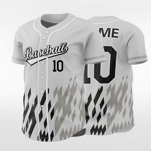 Matériel d'équipe de haute qualité en sergé boutonné en gros Maillot de baseball personnalisé sublimé bon marché pour hommes - Product Image 2