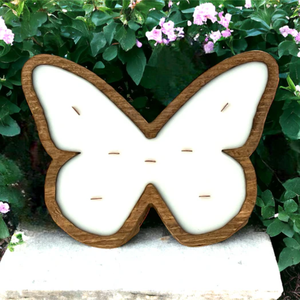 ชามแป้งผีเสื้อทำจากไม้ธรรมชาติใส่เทียนของขวัญวันวาเลนไทน์ - Product Image 1