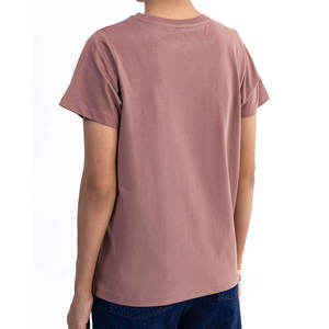 Camiseta de algodón básica Relax Fit para mujer, camiseta de estilo informal de cuello redondo con bordado liso, lo mejor para usar en todas las estaciones - Product Image 5