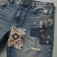 Ensemble de vêtements décontractés élégants en jean brodé et patchwork de qualité supérieure, vente en gros de vêtements de mode