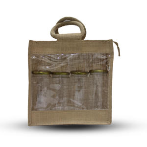 Sac de transport en jute avec poignée en corde pour la promotion de cadeaux au détail ou l'utilisation d'épicerie quantité minimale de commande personnalisable 50 en vrac en gros - Product Image 1