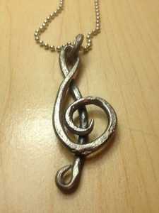 Espiral de joyería de hierro forjado a mano, corazón, clave de sol, Cruz de Troll o colgante de serpiente, joyería de herrero, collares de acero forjado - Product Image 5