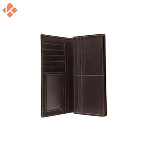 Hot Sale High Quality PU Men's Leather <b>Wallet</b> Custom Business Long Size with Open Closure and Polyester Lining - Product Image 6