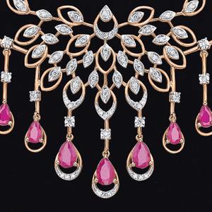 Collar Astra Glorious Diamond con Diamantes Naturales en Oro Blanco, Amarillo y Rosa, Certificado IGI, Joyería de Lujo de 18 Quilates - Product Image 2