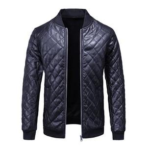 Chaquetas de cuero para Otoño e Invierno para hombre, chaqueta informal ajustada de PU sintética para motocicleta, abrigos con cremallera, cazadora Punk de Hip Hop callejero, prendas de vestir - Product Image 2
