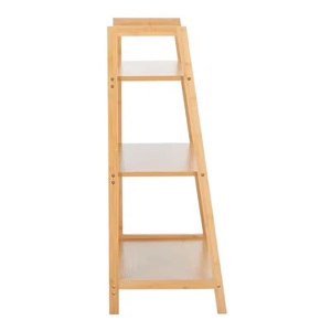 OEM Storage Racks Natural Color Rubber Solid <b>Wood</b> 3-Tier Storage Shelves <b>Units</b> for Living Room Bedroom Bathroom Kitchen - Product Image 4