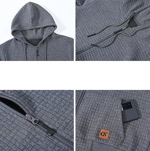 Men's Comfortable 100% Cotton Sweatshirt Jacket Custom for Puff Print Zip-Up Hoodie Streetwear for Winter - Product Image 4