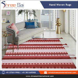 Proveedor indio, superventas, 100% algodón, tejido hecho a mano, bordado, diseño geométrico, mascotas, alfombras ecológicas para sala de estar - Product Image 5