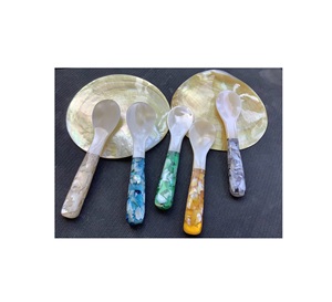 Cuillères en coquillage du Vietnam, faites à la main, polies, écologiques, pour servir les épices et les œufs de poisson, style animal - Product Image 2