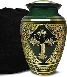 Urnas de cremación de latón para adultos hechas a mano modernas, urnas de entierro decorativas funerarias para hombres y mujeres, precio al por mayor - Product Image 4