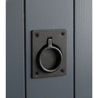 Poignée encastrée noire en fonte, anneau de tirage robuste pour armoire de cuisine, commode, tiroir, porte de chambre, style antique vintage