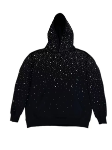 rhinestone hoodie cropped fashion rhinestone hoodie longline style rhinestone hoodie tapered fit - Product Image 6