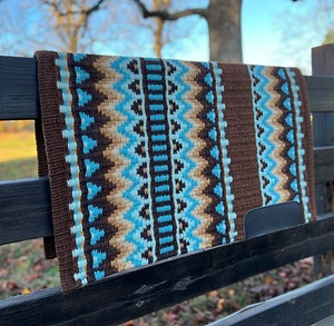 Western Show Horse Saddle Blanket Diseño de Nueva Zelanda Manta de sillín de lana hecha a mano Top Wool Saddle Pad Size - Product Image 6