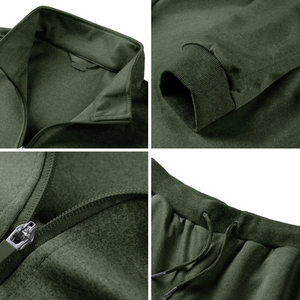 ชุดวอร์มกีฬาผู้ชาย ชุดออกกำลังกายวิ่งและจ็อกกิ้ง เสื้อแจ็คเก็ตและกางเกง แห้งเร็ว รับทำโลโก้ตามสั่ง OEM/ODM - Product Image 6