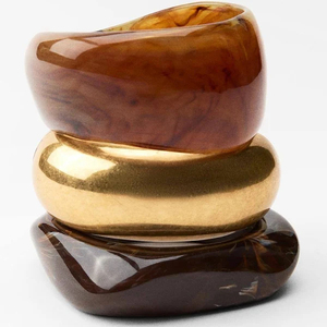 Bracelets de mode haut de gamme-Bracelets artistiques en résine avec des motifs accrocheurs pour les mariages et les occasions religieuses, styles à la mode - Product Image 6