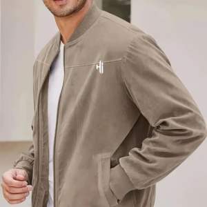 2024 O-Neck Nylon Bomber <b>Jacket</b> for Men High Quality Canvas <b>Smart</b> Casual Top Zipper Closure Private Label Winter Wear for Spring - Product Image 4