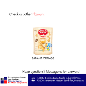 CERELACc Puff Banane Fraise 50g prêt à consommer collation nourrissons 8 mois plus NESTLEe halal Malaisie mélange contenant étiquetage gratuit - Product Image 4