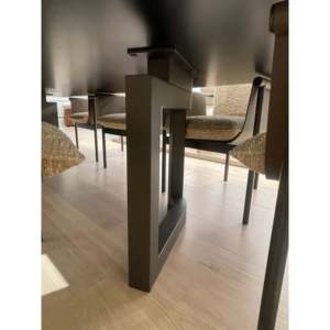 Ford Dining <b>Table</b> Verde Alpine Model Elegant Square Design Elegant Marble Solid Assembled Extendable for Home Bar Office Use - Product Image 3