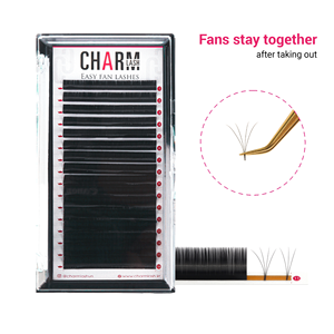 CharmLash Stable Curl Full Volume Easy Fan Dark Cashmere Matte Synthetic Hair High-end Pbt Eyelash <b>Mink</b> <b>Lashes</b> Back Card - Product Image 3