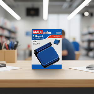 แม่เหล็ก MAUL S ขนาด 3.6 x 4 ซม. (กว้าง x ยาว) คลิปพลาสติกสีน้ำเงิน 10 ชิ้น/แพ็ค - Product Image 3