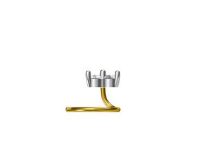 Diamant exclusif d'épingle à nez en or 14 carats Artisan conçu pour les marchés de bijoux B2B prestigieux renforçant l'influence mondiale de la marque durable - Product Image 2