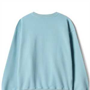 Venta al por mayor de diseño personalizado Sudadera de cuello redondo liso Jersey de manga larga Unisex mezcla de algodón Top de lana para la impresión personalizada - Product Image 5