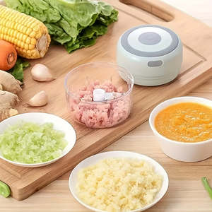 Mini Procesador de Alimentos Recargable por USB, Picadora Eléctrica de Ajo y Verduras, Molinillo de Carne Portátil - Product Image 2