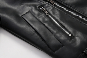 Classique Moto Biker Veste pour Femmes Automne Hiver Manteau De Base Lâche PU Faux Peau De Mouton En Cuir Survêtement Plus La Taille OEM Service - Product Image 5