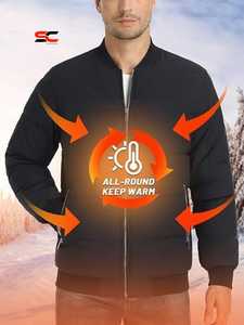 Puffer Jacket Men <b>Quilted</b> Jacket Mens Lightweight Jackets Water-Resistant Warm Padded Comfortable <b>for</b> Winter <b>Sale</b> Discount - Product Image 4