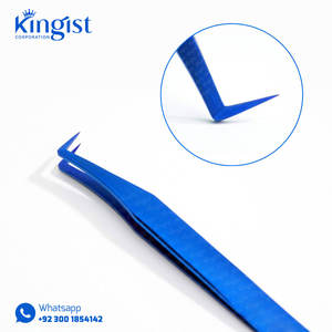 Pinzas para extensión de pestañas Color azul Probado a mano de fabricantes al por mayor - Product Image 3