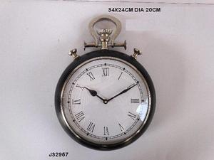 High Quality Round Shape Steel Metal Table <b>Clock</b> on Wooden Base in Mirror Polish Other Finishes Available Home Decoration - Product Image 3