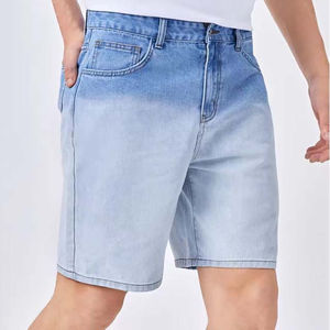 กางเกงขาสั้นผ้าเดนิมของผู้ชายทรงตรงไซส์ใหญ่พิเศษเสื้อผ้าแนวสตรีทผ้าฝ้าย100% แบบสั่งทำ - Product Image 4
