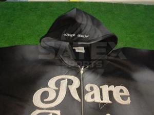 Sudadera con Capucha Unisex de Invierno, Estilo Vintage, Lavada, Decolorada por el Sol, con Logotipo Bordado Desgastado Personalizado, Forro Polar Grueso de Algodón, Cierre de Cremallera y Pedrería - Product Image 4