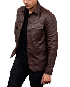Premium <b>Genuine</b> Cowhide Leather Jacket for Men - Product Image 2
