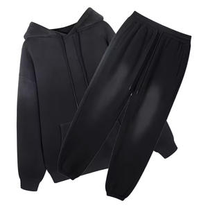 Ensemble de survêtement unisexe en molleton épais 100 % coton délavé à l'acide, fermeture éclair intégrale, 400 g/m², meilleur matériau, fabrication pakistanaise, collection 2026 - Product Image 6