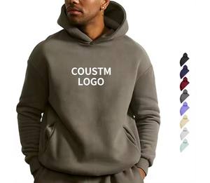 Sweat à capuche imprimé 100% coton personnalisé 2026 pour hommes Vêtement d'hiver de haute qualité avec logo personnalisé - Product Image 5
