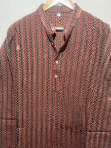 Premium Men’s Chevron <b>Printed</b> Classic Long Kurta | 100% Cotton Full Sleeve | Hand <b>Block</b> <b>Printed</b> Ethnic Wear Fashionable Kurta - Product Image 2