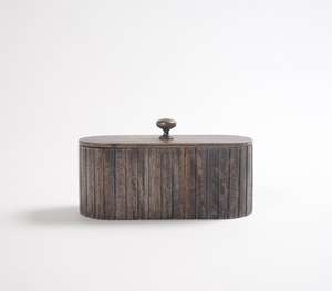 Boîte de rangement en bois avec logo personnalisé en gros boîte-cadeau de caisse en bois de manguier par United Trade World - Product Image 1