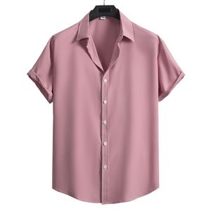 เสื้อเชิ้ตผู้ชายแขนสั้นสีทึบดีไซน์ปักลายโลโก้ตามสั่ง - Product Image 6