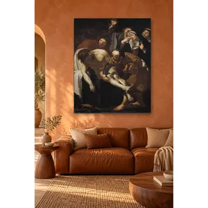Fida Van Baburen - Impression sur toile : Le dépôtement de Christ et les veilleuses funèbres - Product Image 1