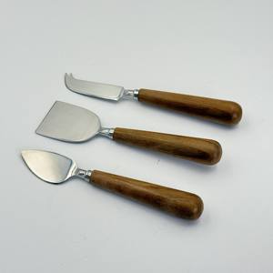 Nuevo Producto en Oferta, Juego de 3 Cuchillos para Queso de Acero Inoxidable con Mango de Madera, Fabricados por R B Overseas a Bajo Precio - Product Image 4