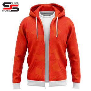 Sweat-shirts à capuche surdimensionnés pour hommes avec fermeture éclair personnalisée en sublimation intégrale, style streetwear, sport, fermeture éclair intégrale - Product Image 1