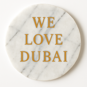 I Love Arabie Saoudite Sous-verre en marbre Sous-verres en pierre naturelle de qualité supérieure personnalisables pour Tables à manger Tables basses Salon - Product Image 3