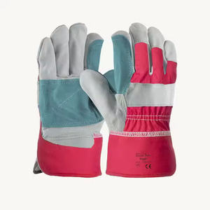 Guantes de trabajo ecológicos lisos de cuero dividido de doble palma para trabajo pesado Unisex 2025, seguridad de invierno, soldadura de jardinería para construcción - Product Image 1