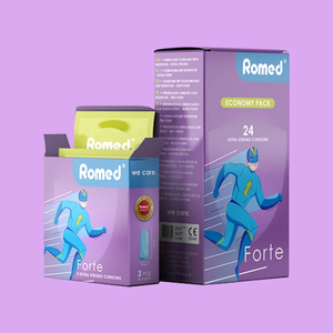 Großhandel Custom Logo Wellpappe Box gedruckt Safe Kondome 18 Stück Verpackungs boxen - Product Image 4