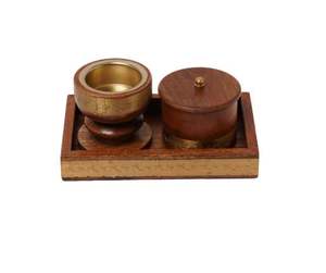 Brûleur d'encens en bois de mangue de Style dame de luxe imprimé à la main Bakhoor Mubakhara diffuseur d'aromathérapie religieuse à la maison - Product Image 2