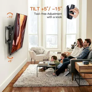 Supporto TV da Parete Inclinabile per la Maggior Parte dei Televisori da 37-75 Pollici, Staffa Girevole Grande per TV - Product Image 3