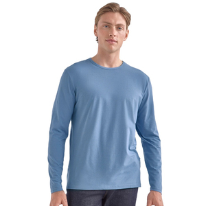 เสื้อยืดแขนยาวคุณภาพสูง 100% ผ้าฝ้าย พร้อมโลโก้สั่งทำ ระบายอากาศได้ดี เป็นมิตรกับสิ่งแวดล้อม สไตล์สตรีทแวร์สำหรับผู้ชาย รับผลิตแบบ OEM - Product Image 1